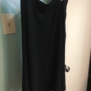 Black knee-length flare skirt